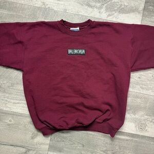 Hanes Red Sweatshirt Comfortable Cotton Blend